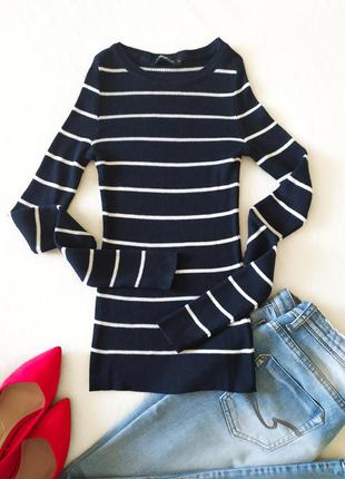 Лонгслив трикотажный в полоску