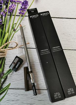 Олівець для брів precision eyebrow pencil kiko milano