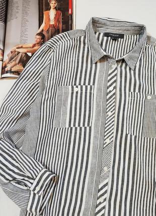 Primark стильная коттоновая рубашка в полоску5 фото