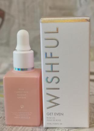 Увлажняющее розовое масло huda beauty wishful get even rose oil , 10 мл