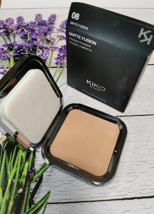 Матуюча пудра kiko milano matte fusion pressed powder3 фото