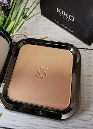 Матуюча пудра kiko milano matte fusion pressed powder5 фото