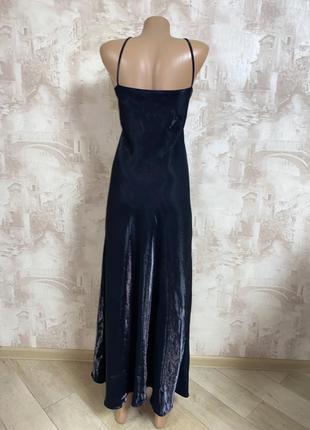 Чёрное длинное вечернее атласное платье,платье комбинация,слип платье,большой размер,батал(24)3 фото