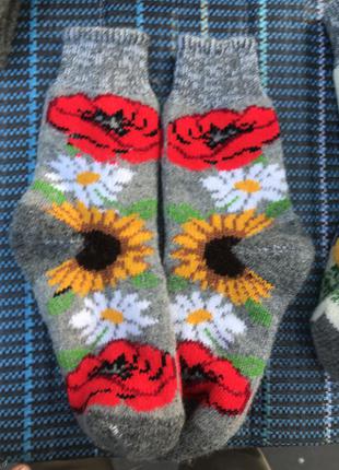 Жіночі шкарпетки,шерстяні носки,в‘язані носки,зимові носки1 фото
