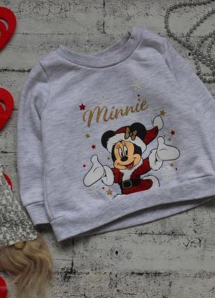 Кофта, свитшот новогодний disney 6-9 месяцев
