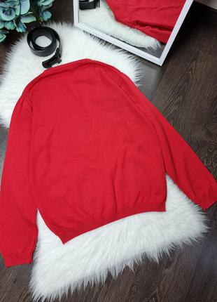Пуловер хлопковый  з v образным вырезом вoss5 фото