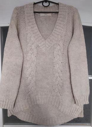 Свитер джемпер пуловер zara knit, 38/м