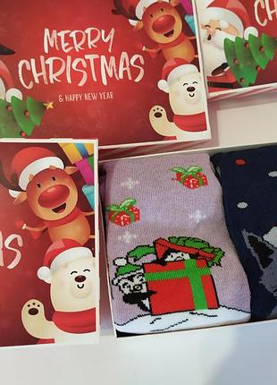 Милейший набор из 2-х  носочков в подарочной упаковке