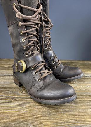 Ботинки кожаные timberland, коричневые3 фото