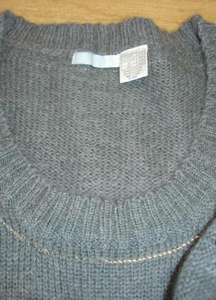 Вовняний светр -туніка "r" ( 20% вовна-- 30% мохер)8 фото