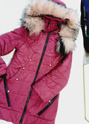 Зимове пальто куртка на дівчинку 6 років1 фото