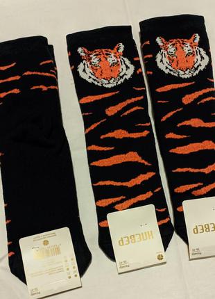 Жіночі теплі махрові шкарпетки з тигром, тигр