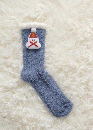 Махровые носки носочки тёплые новогодние рождественские носки