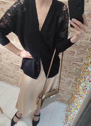 Шерстяной кардиган massimo dutti 9