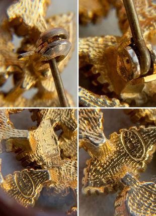 Брошь sphinx маркировка серийный номер винтаж ретро цвет янтарный коричневый зелёный...