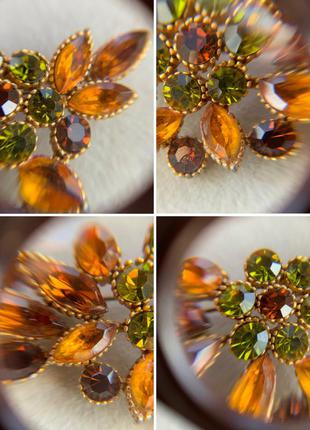 Брошь sphinx маркировка серийный номер винтаж ретро цвет янтарный коричневый зелёный...