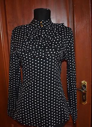 Блузка красива турция  черно белая