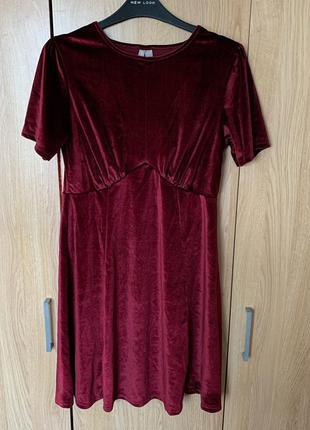 Asos curve мини платье большого размера бордовое бархатное велюровое марсалла2 фото