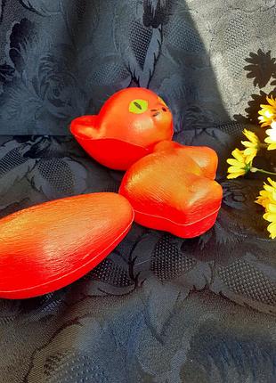 Кошеня срср дутыш дутий пластик емалі донецька фабрика іграшок кіт котик кішка радянська вінтаж