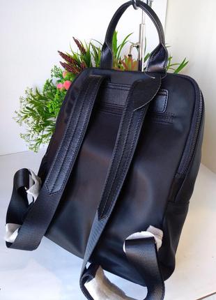 Кожаный рюкзак чёрный5 фото