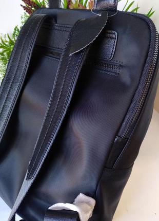 Кожаный рюкзак чёрный4 фото