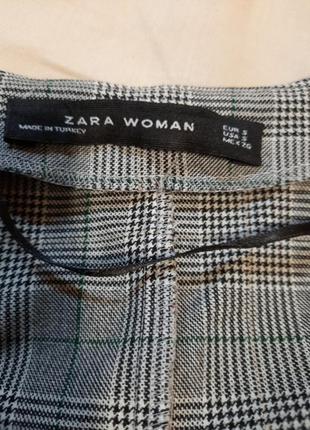 Пиджак блузка в клетку zara5 фото