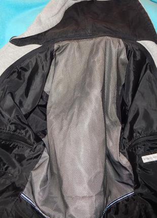Кожаная куртка трансформер  с отстегивающимся капюшоном7 фото