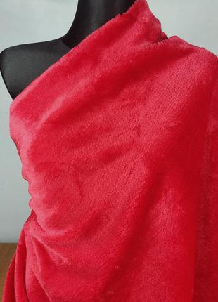 Тканина штучне хутро червоне