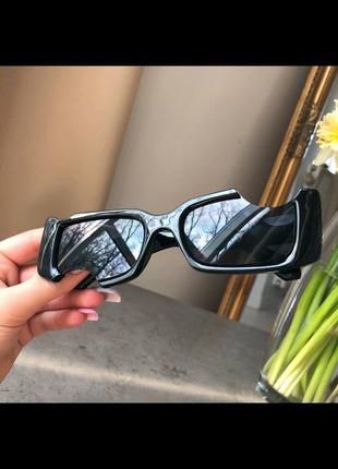 Cheese black квадратні окуляри чорні окуляри молодіжні окуляри стильні окуляри
