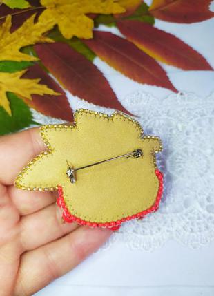 Брошь рябинка 6