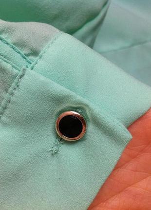 Шифоновая блуза мятного цвета2 фото