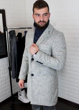 Чоловіче кашемірове пальто мужское однобортное пальто из кашемира светло-серое, серое s-xxl9 фото