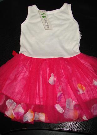Новое платье spunky kids 1-2 года сток