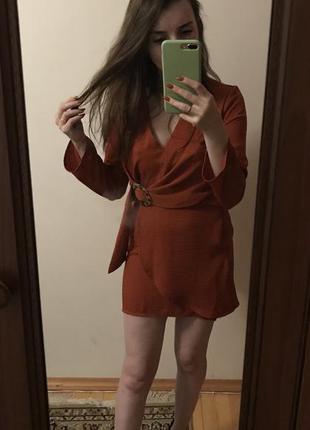 Бронзове міні плаття top shop 4