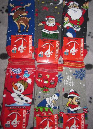 Шкарпетки дитячі.новогоднии.махрові.розм 19-20.на 7-8 років