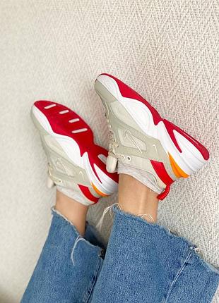 Кроссовки nike m2k tekno "beige/red"