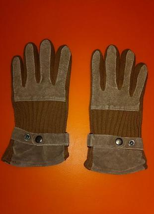 Перчатки замшевые