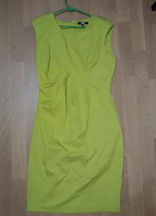 Яркое желто-зеленое платье asos