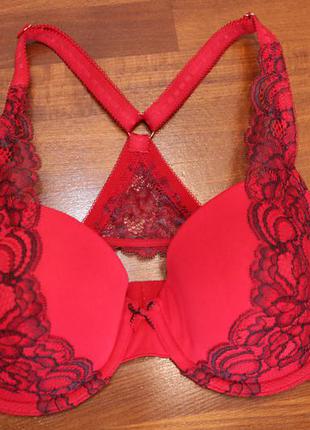 85в - 38в шикарний формований мереживний бюстгальтер з спинкою