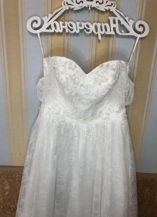 Свадебное платье а-силуэт4 фото