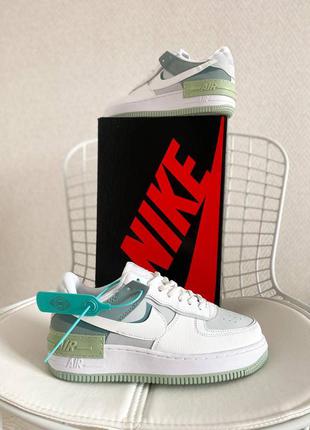 Nike air force 1 shadow spruce aura  женские кроссовки 🔺 найк аир форс демосезонные