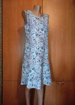 Очаровательное льняное платье лен с хлопком пог 46 см3 фото