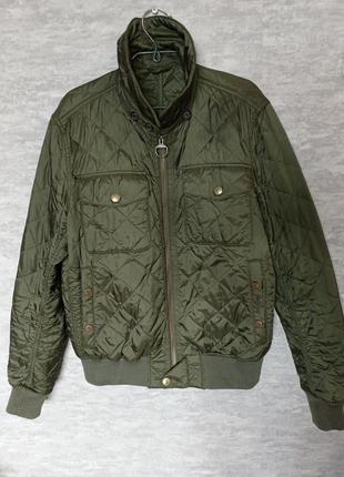 Стеганая куртка бомбер барбур barbour bomber