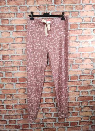 Пижамный штаны с лицами арт одной линией love to lounge