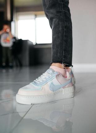Дитячі шкіряні кросівки для дівчаток різнокольорові nike air force shadow🆕 найк1 фото