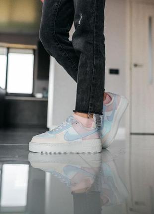 Дитячі шкіряні кросівки для дівчаток різнокольорові nike air force shadow🆕 найк5 фото