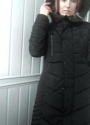 Женская длинная куртка с капюшоном, осень/зима, куртка до колен на синтепоне the outerwear c&a5 фото