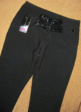 Нарядные красивые брюки, новые с пайетками классика диско2 фото