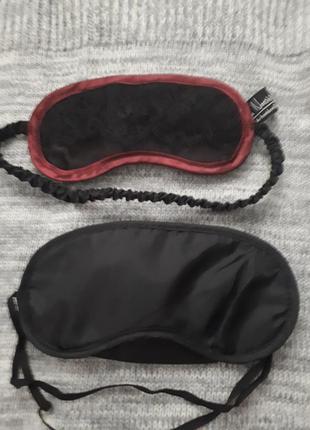 Універсальна маска для сну \для жінок, чоловіків, дітей/гладка \шовк\2шт в наборі