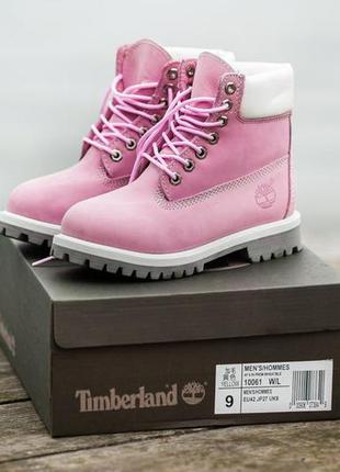 Жіночі черевики timberland pink зима хутро знижка sale | жіночі черевики знижка smb ✔️